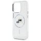 Karl Lagerfeld KLHMP15LHLSKCH iPhone 15 Pro 6.1" white hardcase IML Metal Karl&Choupette Head MagSafe