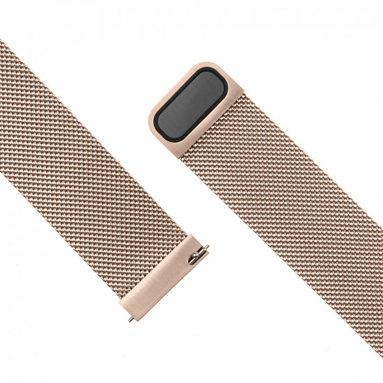 Fixed  Mesh Strap 18mm  Huawei Watch GT 4 (41mm)/W1/Honor Watch S1/Garmin Venu 2S/Vivoactive 4S  Rose Gold