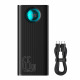 Baseus  Power Bank (P10022402113 00)  4x USB, Type C, Lighting, Micro USB, Fast Charge, 65W, 26800mAh, Cable USB C  Black