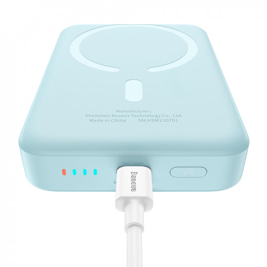 Baseus Power Bank Mini Air (P10059001313 00) Type C, MagSafe Charging, 20W, 10000mAh, with Cable Type C, 30cm Blue Baseus Power Bank Mini Air (P10059001313 00) Type C, MagSafe Charging, 20W, 10000mAh, with Cable Type C, 30cm Blue