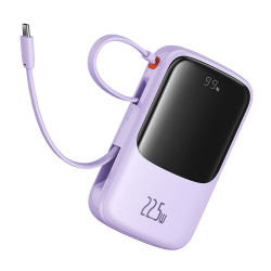 Baseus  Power Bank Qpow Pro+ (P10067101513 00)  Lightning, 2x Type C, USB, 22.5W, 10000mAh, Cable Type C  Purple