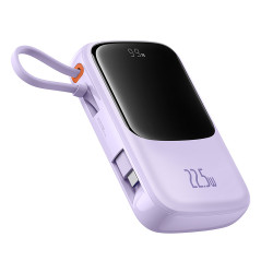 Baseus  Power Bank Qpow Pro+ (P10067101513 00)  Lightning, 2x Type C, USB, 22.5W, 10000mAh, Cable Type C  Purple