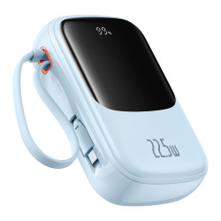 Baseus  Power Bank Qpow Pro+ (P10067103313 00)  Lightning, 2x Type C, USB, 22.5W, 20000mAh, Cable Type C  Blue
