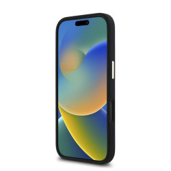 Guess  Silicone Script Metal Logo & Frame (GUHCP16MSMBSLK)  iPhone 16 Plus  Black