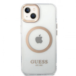 Guess  Metal Outline Magsafe (GUHMP15MHTRMD)  iPhone 15 Plus / iPhone 14 Plus  Gold
