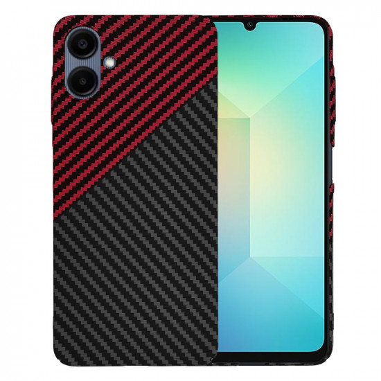 Techsuit  Carbonite FiberShell  Samsung Galaxy A06  Red Vortex