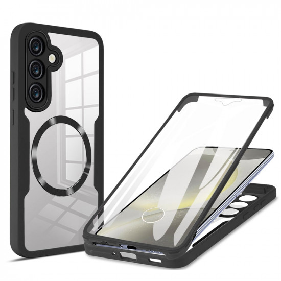 Techsuit  ColorVerse 360 MagSafe Series + Screen Protector  Samsung Galaxy S25  Black
