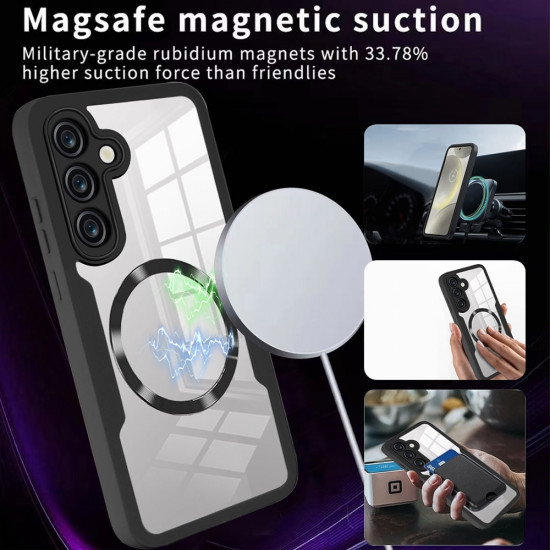 Techsuit  ColorVerse 360 MagSafe Series + Screen Protector  Samsung Galaxy S25  Black