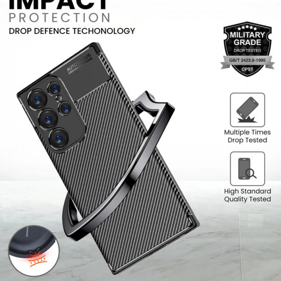 Techsuit  CarbonFiber  Samsung Galaxy S25 Ultra  Black