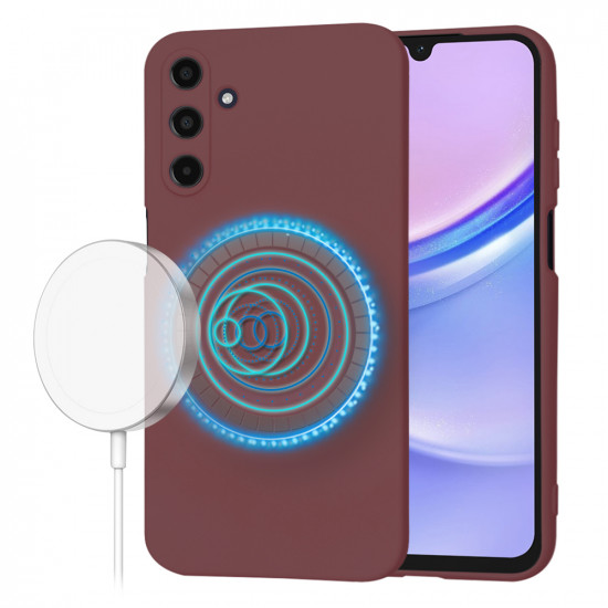 Techsuit  SoftFlex MagSafe  Samsung Galaxy A15 4G / A15 5G  Plum Red