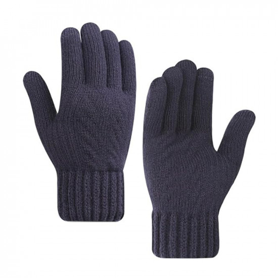 Techsuit  Gloves (ST0015)  from Alpaca Wool, Size 21cm  Navy Blue