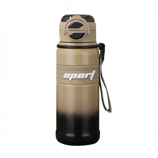 Techsuit  Thermos (THM9)  Sports Water Cup, 316 Stainless Steel Double Layer, 680ml  Brown