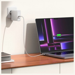 Ładowarka sieciowa Spigen GAN-1402 140W   2x USB-C ArcStation Pro biały/white ACH06033