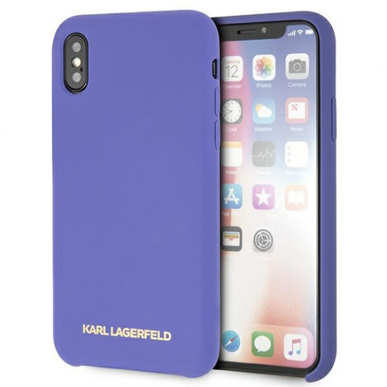 Karl Lagerfeld KLHCPXSLVOG Apple iPhone XS/X hardcase violet Silicone