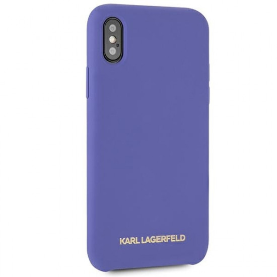 Karl Lagerfeld KLHCPXSLVOG Apple iPhone XS/X hardcase violet Silicone