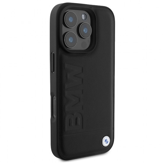 BMW BMHCP16XSLLBK iPhone 16 Pro Max 6.9" czarny/black hardcase Leather Hot Stamp BMW BMHCP16XSLLBK iPhone 16 Pro Max 6.9" czarny/black hardcase Leather Hot Stamp
