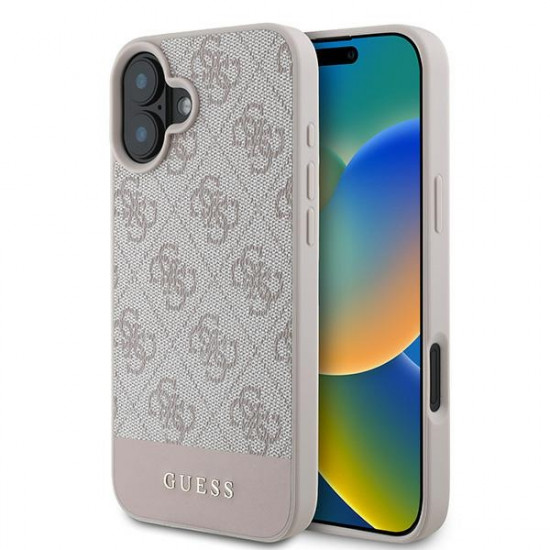 Guess GUHCP16MG4GLPI iPhone 16 Plus 6.7" różowy/pink hardcase 4G Bottom Stripe