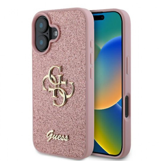 Guess GUHCP16MHG4SGP iPhone 16 Plus 6.7" różówy/pink hardcase Fixed Glitter Big 4G