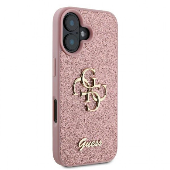 Guess GUHCP16MHG4SGP iPhone 16 Plus 6.7" różówy/pink hardcase Fixed Glitter Big 4G