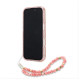 Guess GUHMP16LHCPOFPP iPhone 16 Pro 6.3"  różowy/pink hardcase IML Flowers Allover Electro With Pearl Strap MagSafe