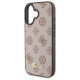 Guess GUHMP16SPGPYSW iPhone 16 6.1" brązowy/brown hardcase Peony Script MagSafe