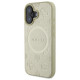 Guess GUHMP16SPSAPSMED iPhone 16 6.1" złoty/gold hardcase Saffiano Peony Classic Logo MagSafe