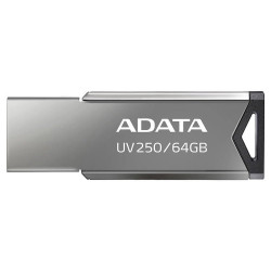 Adata Memory Stick (AUV250 64G RBK) USB 2.0 FlashDrive, 64GB Silver