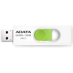 Adata Memory Stick (AUV320 32G RWHGN) USB 3.1 FlashDrive, 32GB White / Green