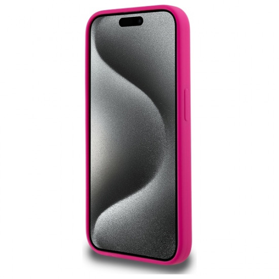 Karl Lagerfeld KLHMP15LSKHPPLF iPhone 15 Pro 6.1" fuschia hardcase Silicone Karl Head Print MagSafe