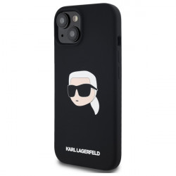 Karl Lagerfeld KLHMP15SSKHPPLK iPhone 15 6.1" black hardcase Silicone Karl Head Print MagSafe