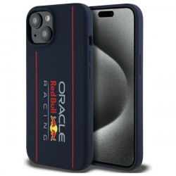 Red Bull RBHMP15S24SIOLRV iPhone 15 6.1" hardcase navy Silicone Vertical Logo MagSafe