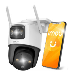 Imou Outdoor Camera Cruiser Dual (IPC S7XP 10M0WED 0360B) 10MP, Two way Talk, Human Detection, Night Vision, IP66 White