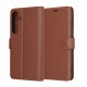 Techsuit Leather Folio Samsung Galaxy S25 Plus Brown