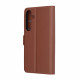 Techsuit Leather Folio Samsung Galaxy S25 Plus Brown