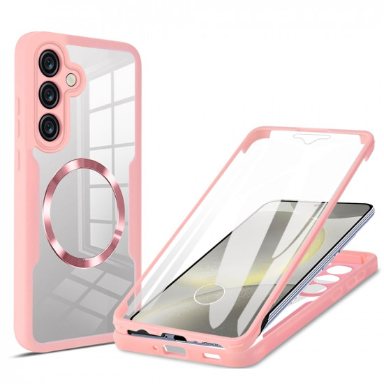 Techsuit ColorVerse 360 MagSafe Series + Screen Protector Samsung Galaxy S25 Plus Pink