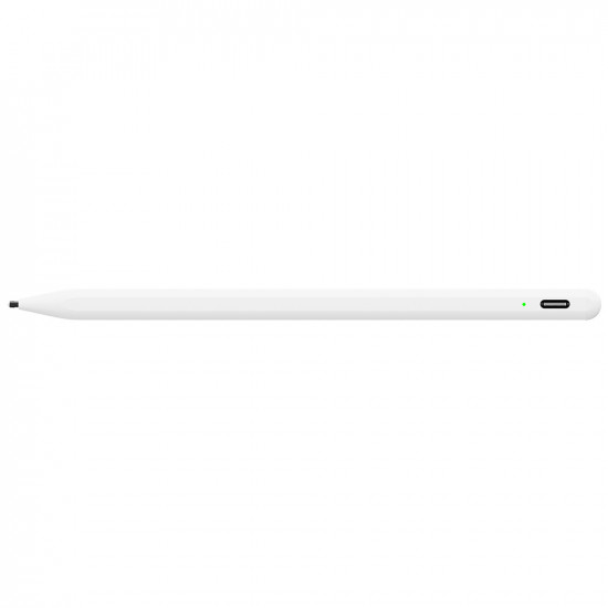 Techsuit Stylus Pen (A580S) for iPad, Bluetooth, Type C, 130mAh, 5V, Palm Rejection, Microsoft Nib, Mute Writing White