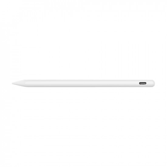 Techsuit Stylus Pen (AX10) for iPad, Bluetooth, Type C, Palm Rejection, Tilt Pressure Sense, 130mAh, 5V, 0.2A White