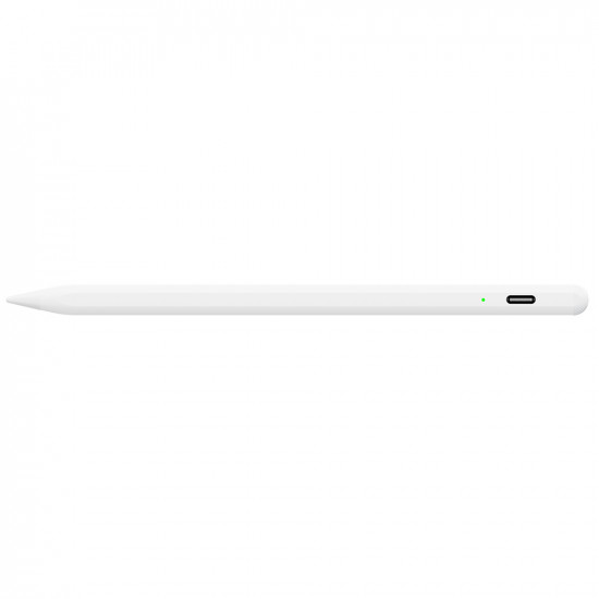 Techsuit Stylus Pen (AC10 CP) for iPad, Bluetooth, Type C, Palm Rejection, Tilt Pressure Sense, 130mAh, 5V, 0.2A White