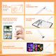 Techsuit Stylus Pen (AC10 CP) for iPad, Bluetooth, Type C, Palm Rejection, Tilt Pressure Sense, 130mAh, 5V, 0.2A White