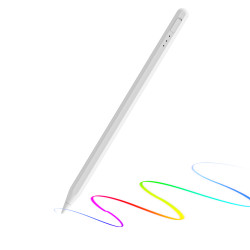 Techsuit Stylus Pen (AX10 T) for iPad, Type C, Palm Rejection, Tilt Sensitivity, Side Adsorption, 125mAh White