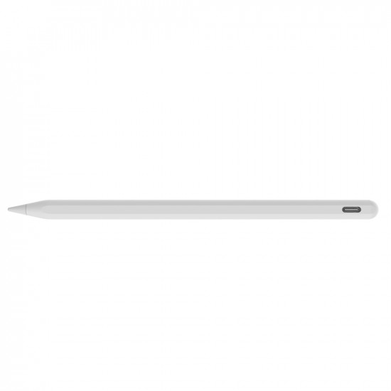 Techsuit Stylus Pen (V15) for iPad, Find My Pen App, Bluetooth, Type C, Palm Rejection, Tilt Sensitivity, 130mAh White