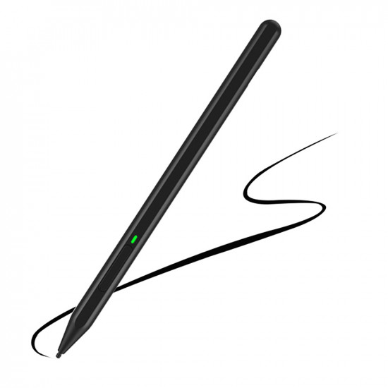 Techsuit Stylus Pen (C581 C) Microsoft Surface, Type C, Palm Rejection, Tilt Sensitivity, Side Adsorption, 90mAh Black