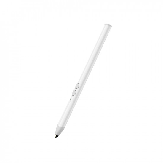 Techsuit Stylus Pen (UA20) for Phones and Tablets, Active, Bluetooth, Type C, 105mAh, Aluminum Alloy White