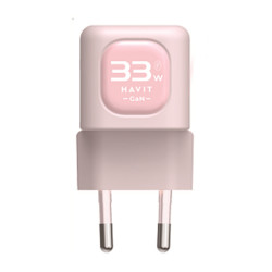 Havit Wall Charger (UC230 EU) Type C, USB, 33W Pink