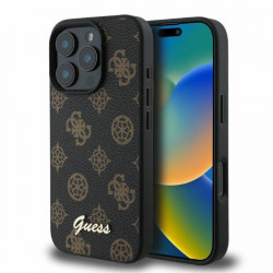 Guess GUHMP16XPGPYSK iPhone 16 Pro Max 6.9" black hardcase Peony Script MagSafe
