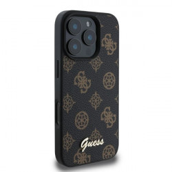 Guess GUHMP16XPGPYSK iPhone 16 Pro Max 6.9" black hardcase Peony Script MagSafe