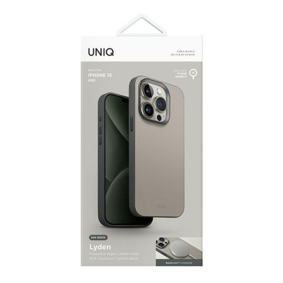 UNIQ Cover Lyden DS iPhone 15 Pro 6.1" Magclick Charging ivory-lichen green