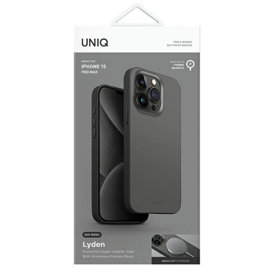 UNIQ Cover Lyden DS iPhone 15 Pro Max 6.7" Magclick Charging washed blue-black