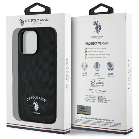 US Polo USHCP15XPARK iPhone 15 Pro Max 6,7" black Printed DH Logo US Polo USHCP15XPARK iPhone 15 Pro Max 6,7" black Printed DH Logo