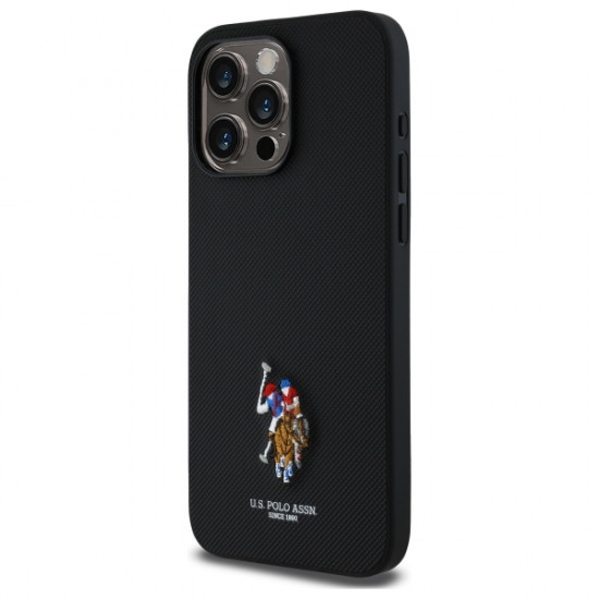 US Polo USHCP15XPEMK iPhone 15 Pro Max 6,7" black Embroidered DH Color